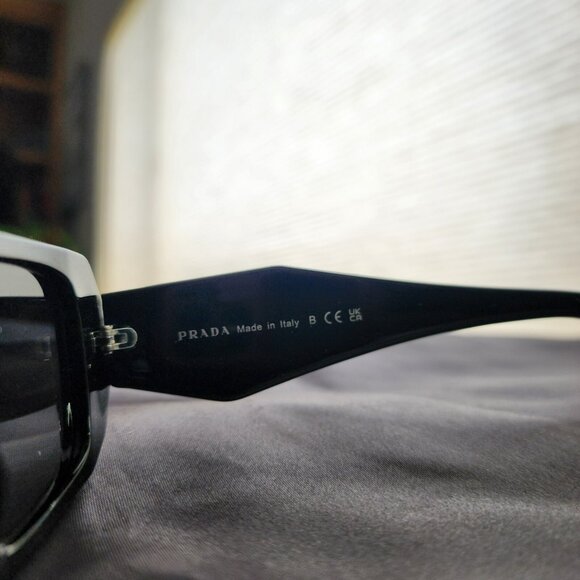 Prada Women's Sunglasses 49 mm Black / Dark Grey Lens - Picture 5 of 7